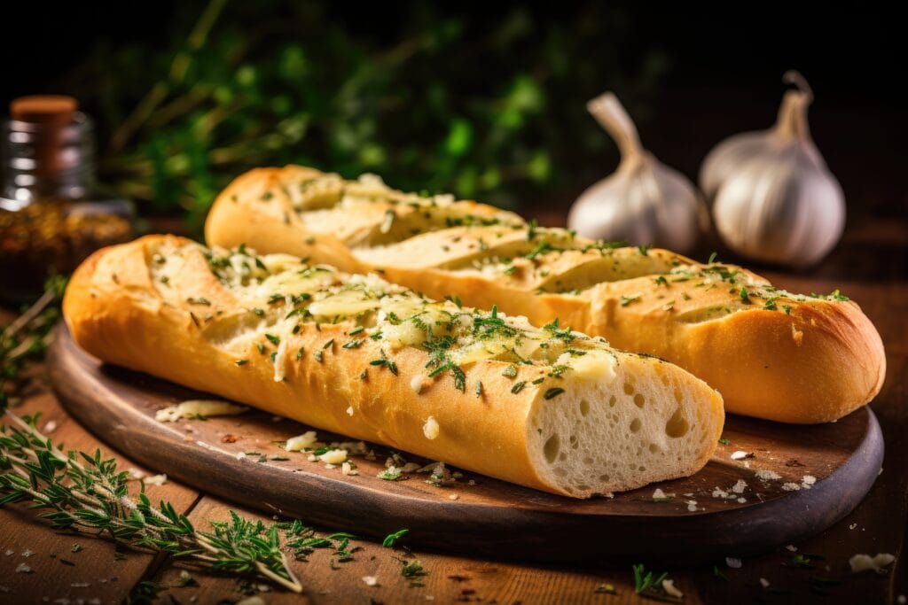 garlic butter and herb baguette sticks